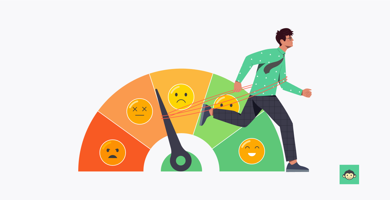 Employee measuring their job satisfaction