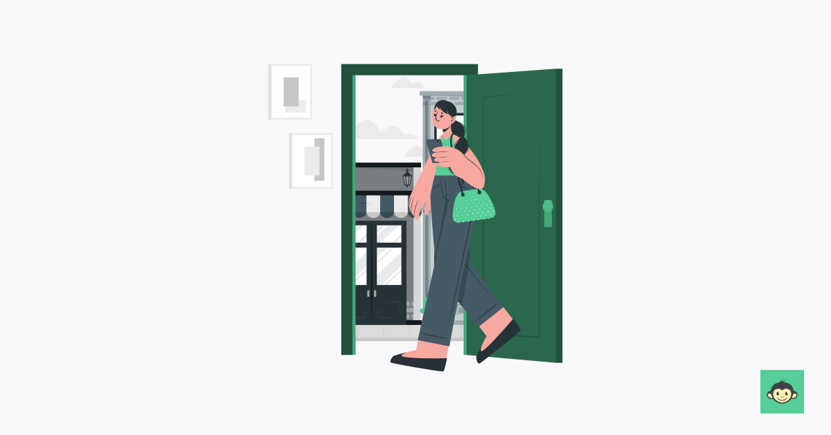 A gen Z employee walking through the door