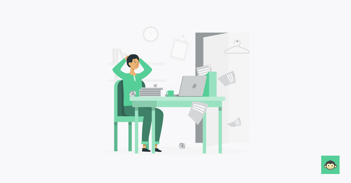 Employee feeling stressed in the workplace