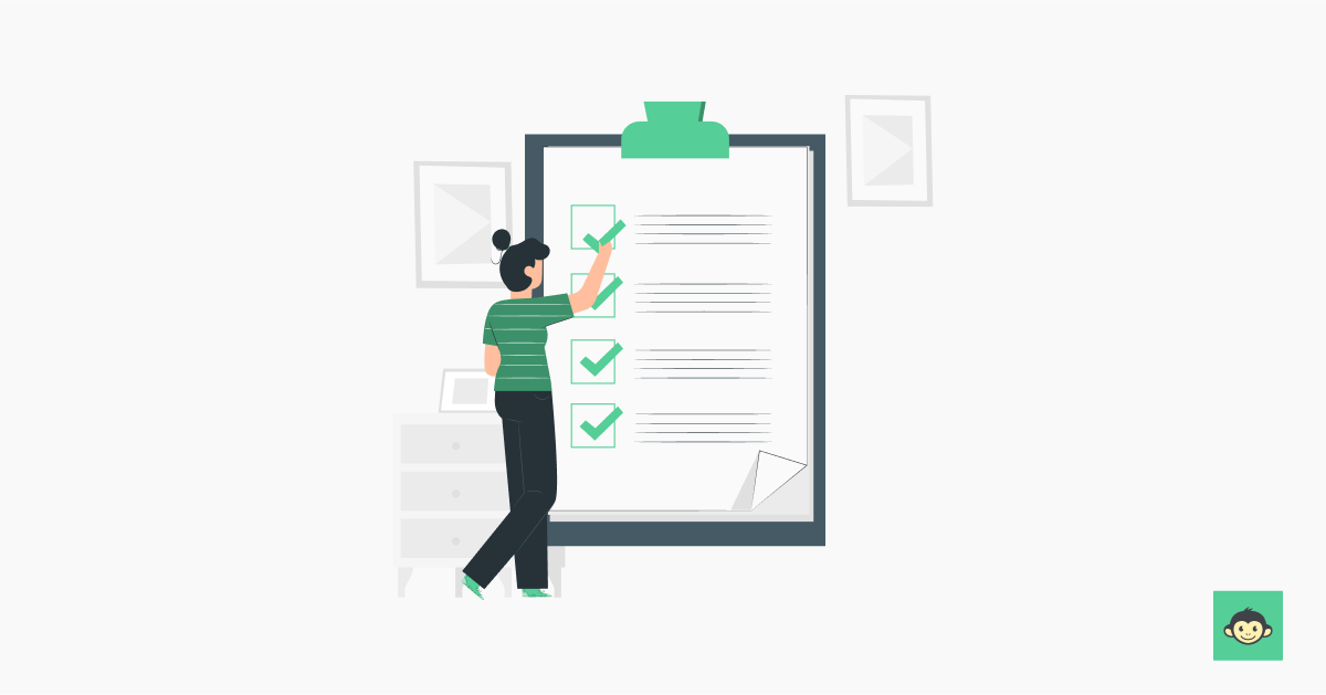 Employer ticking off the checklist