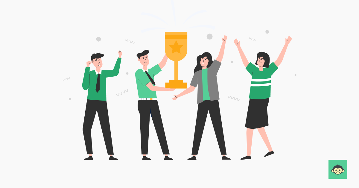 Employees celebrating together