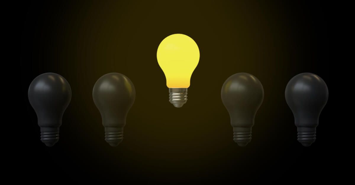 A bright lighting bulb